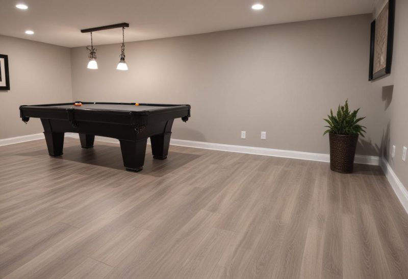 Luxury Vinyl Planks (LVP) in basement flooring