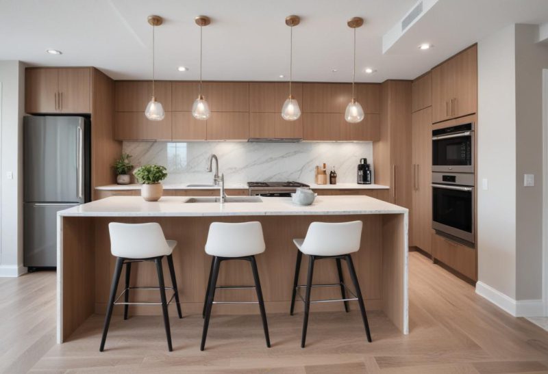Comfortable Space in Condo Kitchen