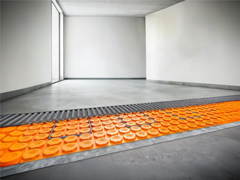 heated bathroom floor installation