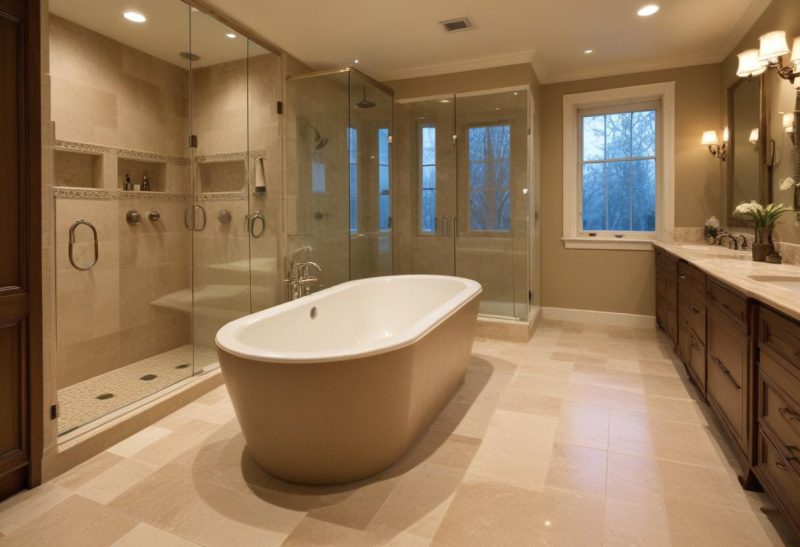 Heated bathroom floor